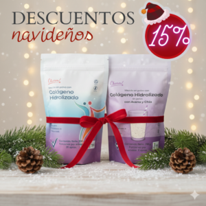 Kit navideño Desayuno Fit con colágeno, avena y chía, regalo funcional para Navidad en Colombia
